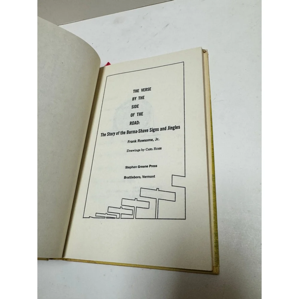 1972 The Verse by The Side of The Road by Rowsome Burma-Shave Signs HC